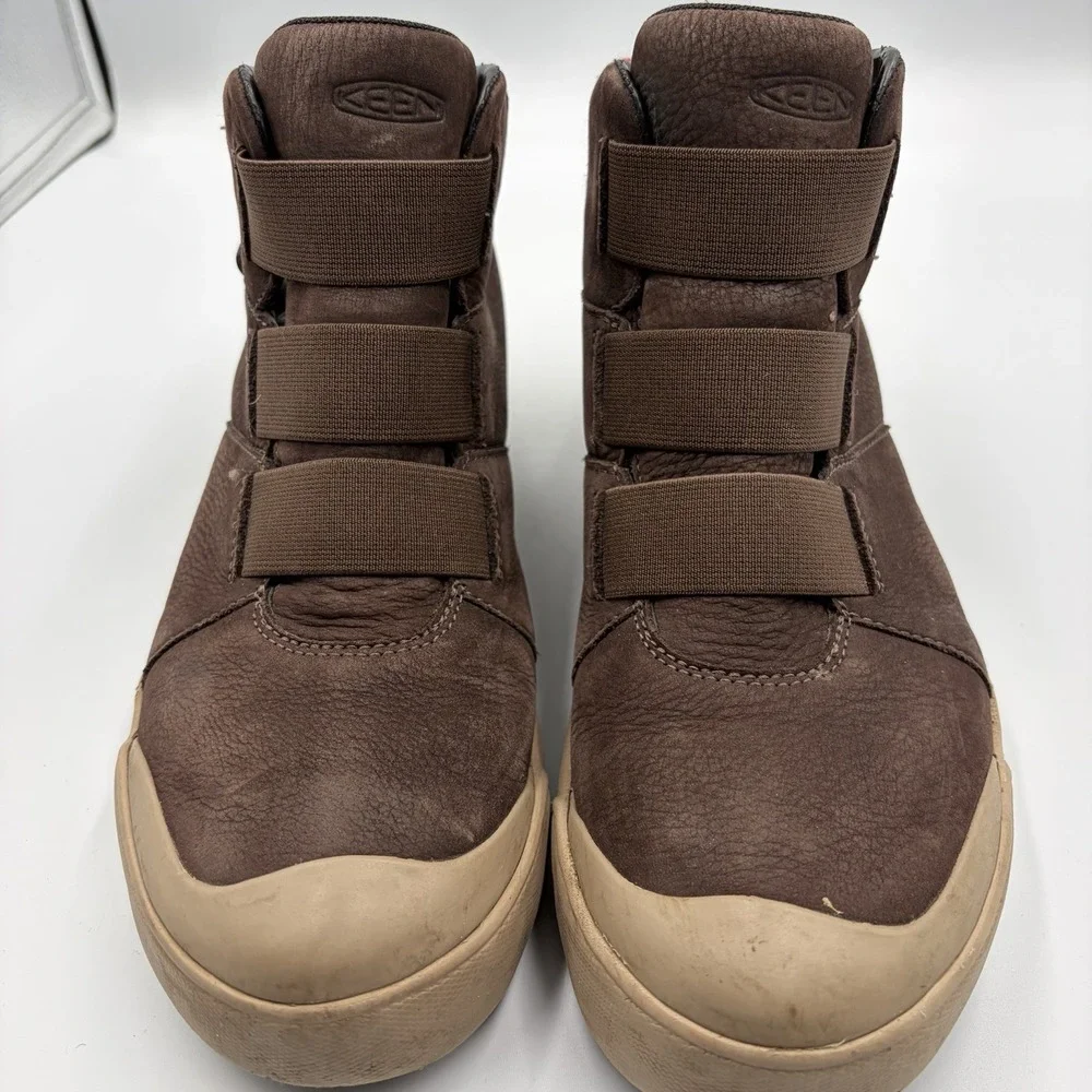Keen Women Elle Waterproof Mid Height Boots Brown Tan Buffalo Plaid‎ Soft Toe 7